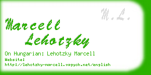 marcell lehotzky business card